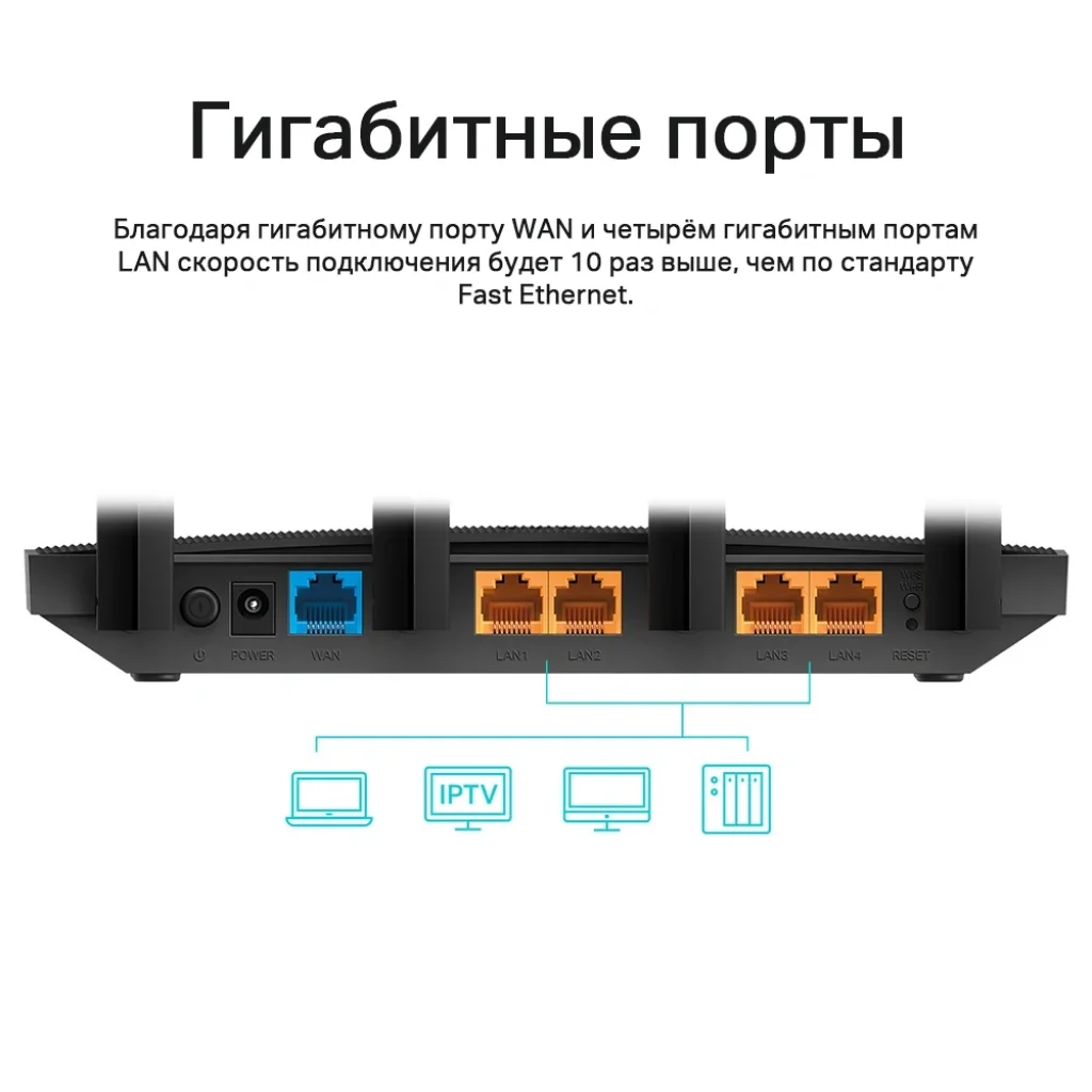 Бездротовий маршрутизатор TP-LINK Archer C6 V4 (AC1200, 1*GE Wan, 4*GE LAN, MU-MIMO, OneMesh, 4 антени) UA