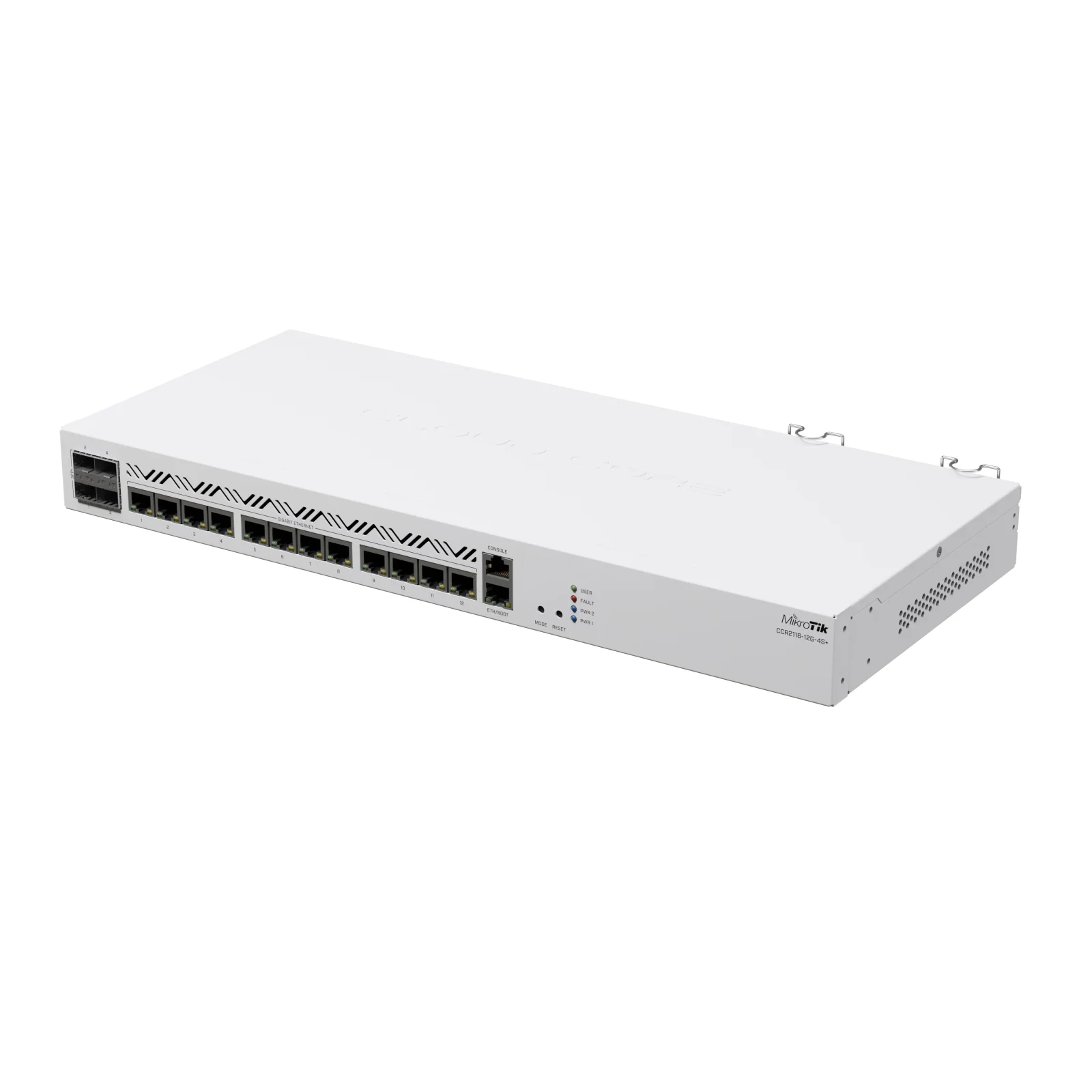 Маршрутизатор MikroTik CCR2116-12G-4S+ (12хGE, 4xSFP+, RouterOS 7, 2xPSU, M.2 PCIe x1, L6) UA