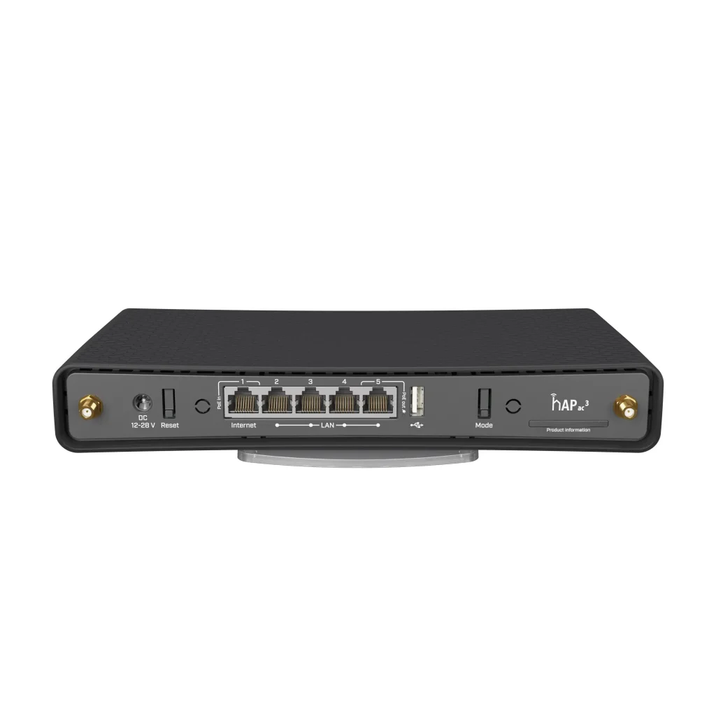 Беспроводной маршрутизатор Mikrotik hAP AC3 RBD53iG-5HacD2HnD (AC1200, 5xGE, 1xUSB, 5,5dBi) UA