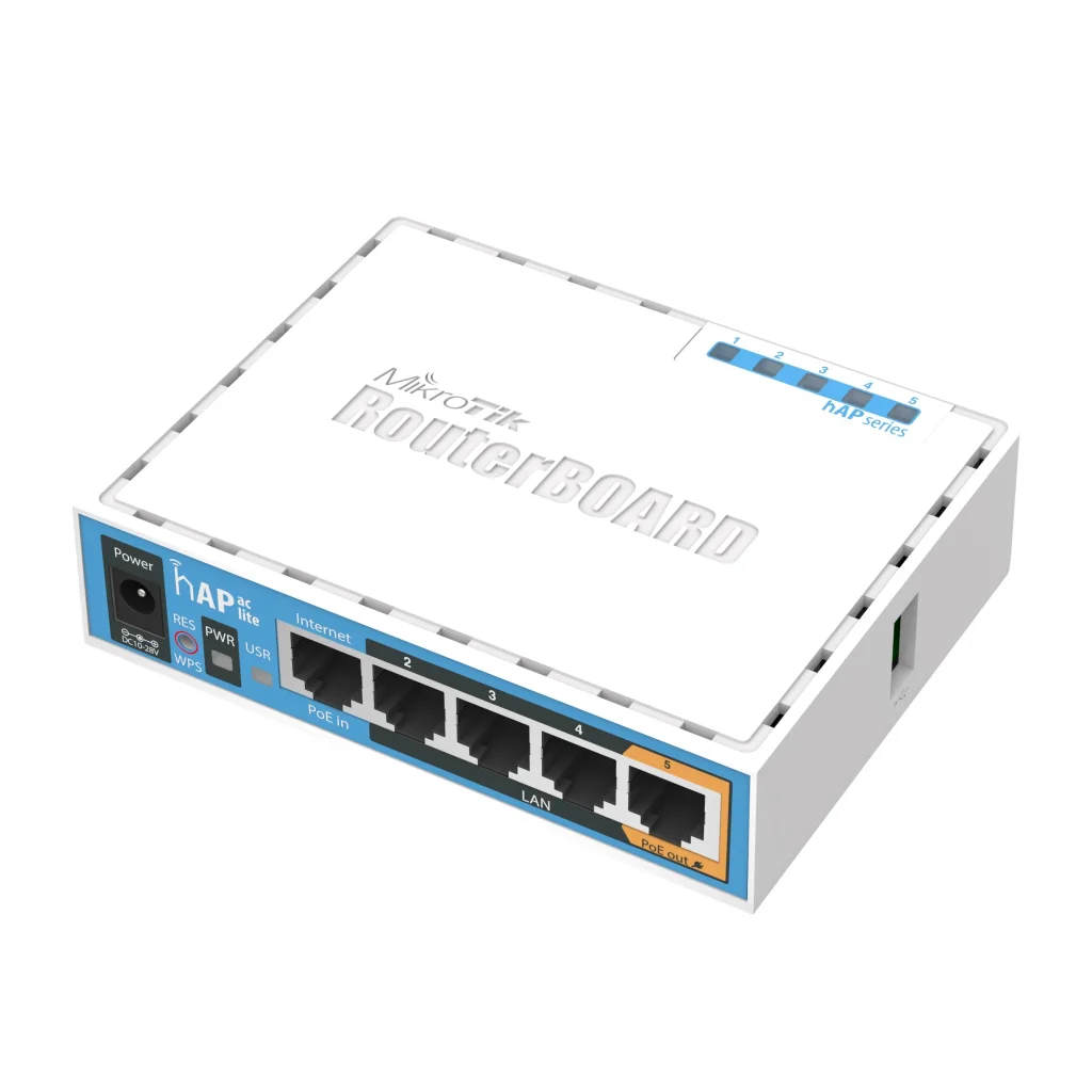 Беспроводной маршрутизатор Mikrotik hAP AC Lite RB952UI-5AC2ND (AC, 650MHz/64Mb, 5xFE, 2 dBi) UA