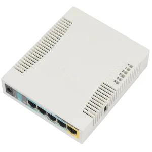Беспроводной маршрутизатор MikroTik RB951Ui-2HND (N300, 600MHz/128Mb, 5х100Мбит, 1хUSB, 1000mW, PoE in, PoE out, антена 2,5 дБи) UA