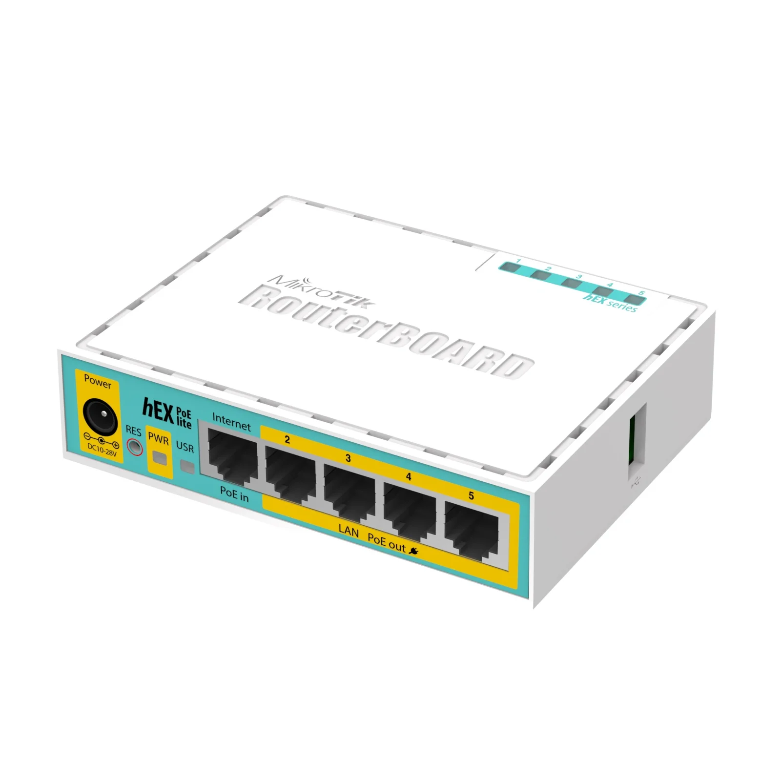 Маршрутизатор MikroTik RouterBOARD RB750UPr2 hEX PoE lite (650MHz/64Mb, 1xUSB, 5х100Мбит, PoE in, PoE out) UA