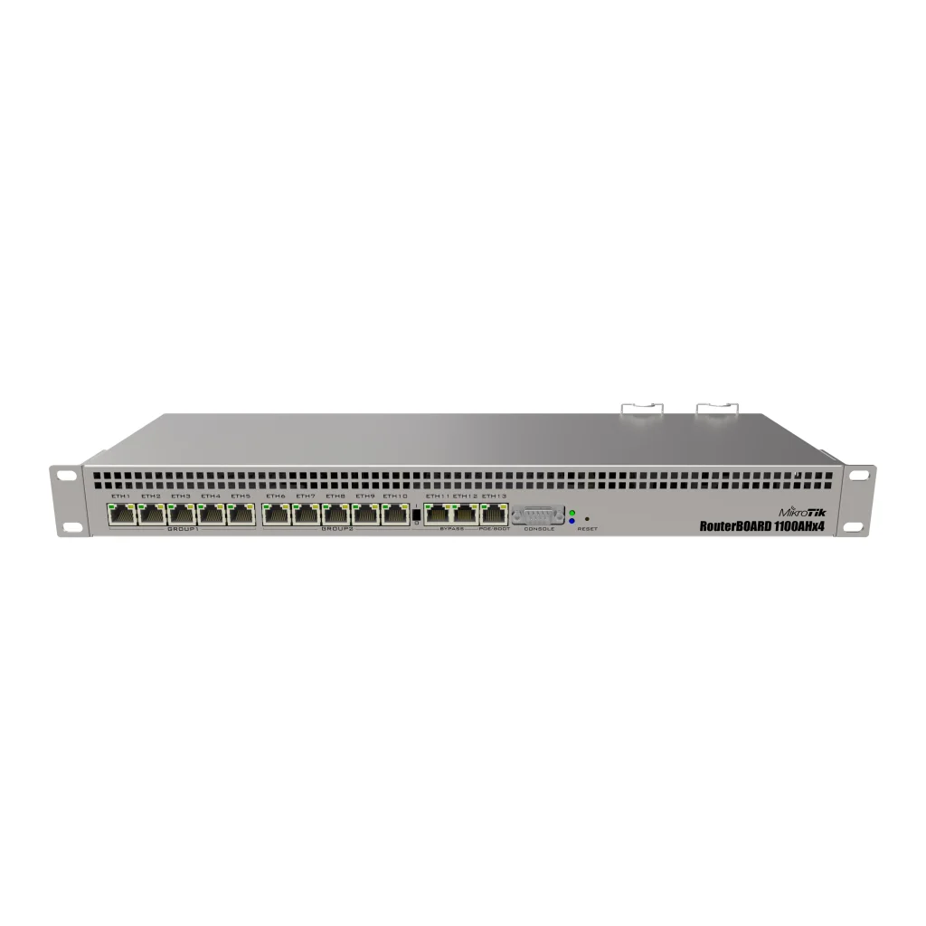Маршрутизатор MikroTik RB1100AHx4 (4x1,4GHz/1Gb, ARM 32Bit, 13xGE, PoE In), RB1100x4 UA