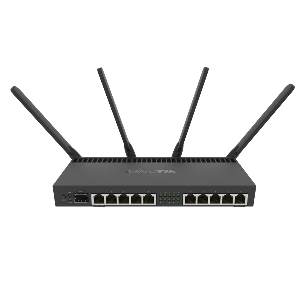 Маршрутизатор MikroTik RB4011iGS+5HacQ2HnD-IN (AC2000, 4x1.4 GHz/1Gb, 10x1GE, 1xSFP+, MU-MIMO, 4 антенны) UA