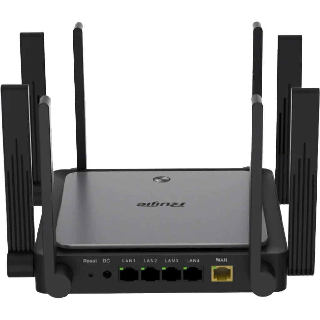 Беспроводной маршрутизатор Ruijie Reyee RG-EW3200GX PRO (AX3200, WiFi6, 1xGE Wan, 4xGE LAN, MU-MIMO, Ruijie Cloud/App, Reyee MESH, 8x внешн антен) UA