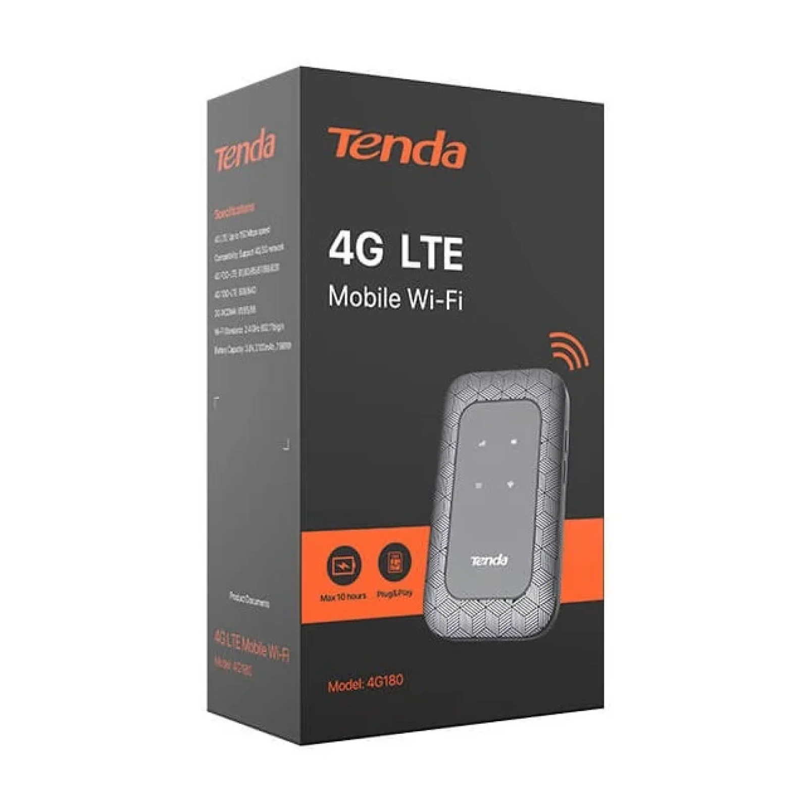 Бездротовий маршрутизатор Tenda 4G180V3.0 (4G/LTE, 1xMicro SD slot, 1xMicro SIM slot, 1xMicro USB port, 2100mAh) UA