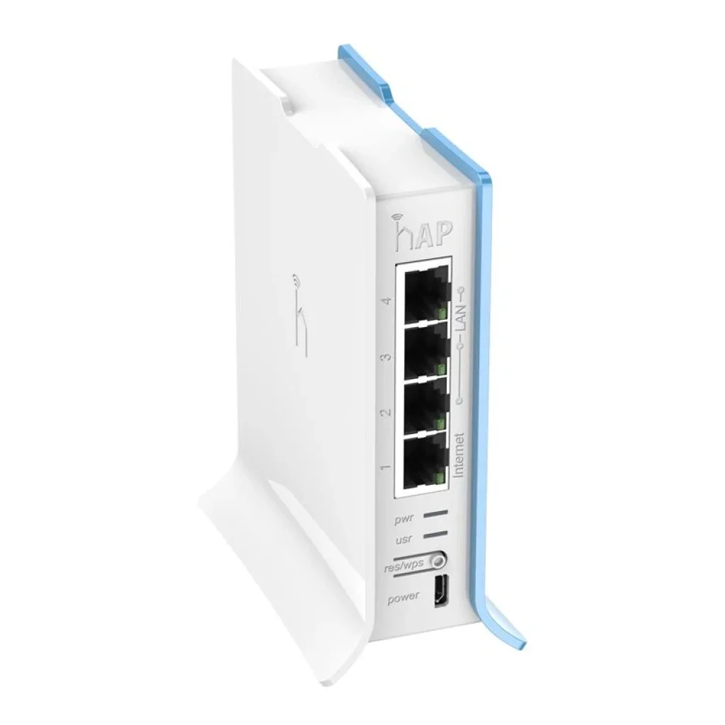 Беспроводной маршрутизатор Mikrotik hAP lite TC RB941-2ND-TC (N300, 650MHz/32Mb, 4x10/100 Ethernet ports, 1,5 dBi, Tower Case) UA