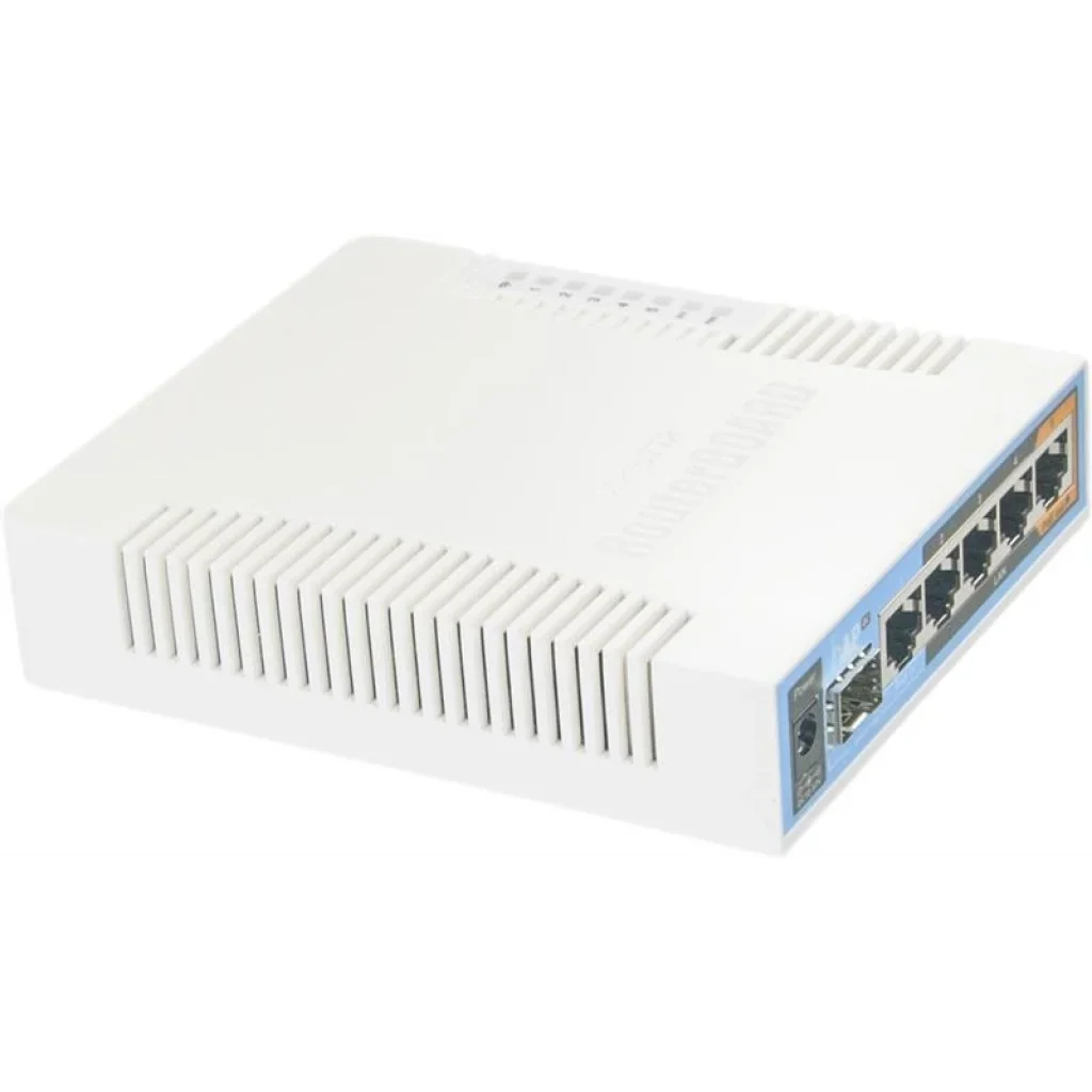 Бездротовий маршрутизатор Mikrotik hAP AC RB962UiGS-5HacT2HnT (AC, 720MHz/128Mb, 5x10/100/1000 Ethernet ports, 1xSFP, 2,5 dBi) UA