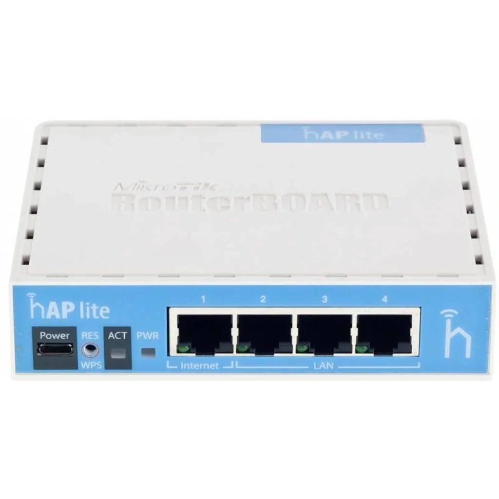 Бездротовий маршрутизатор Mikrotik hAP lite RB941-2ND classic (N300, 650MHz/32Mb, 4xFE, 1,5 dBi) UA