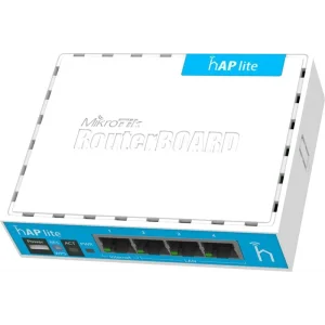 Бездротовий маршрутизатор Mikrotik hAP lite RB941-2ND classic (N300, 650MHz/32Mb, 4xFE, 1,5 dBi) UA