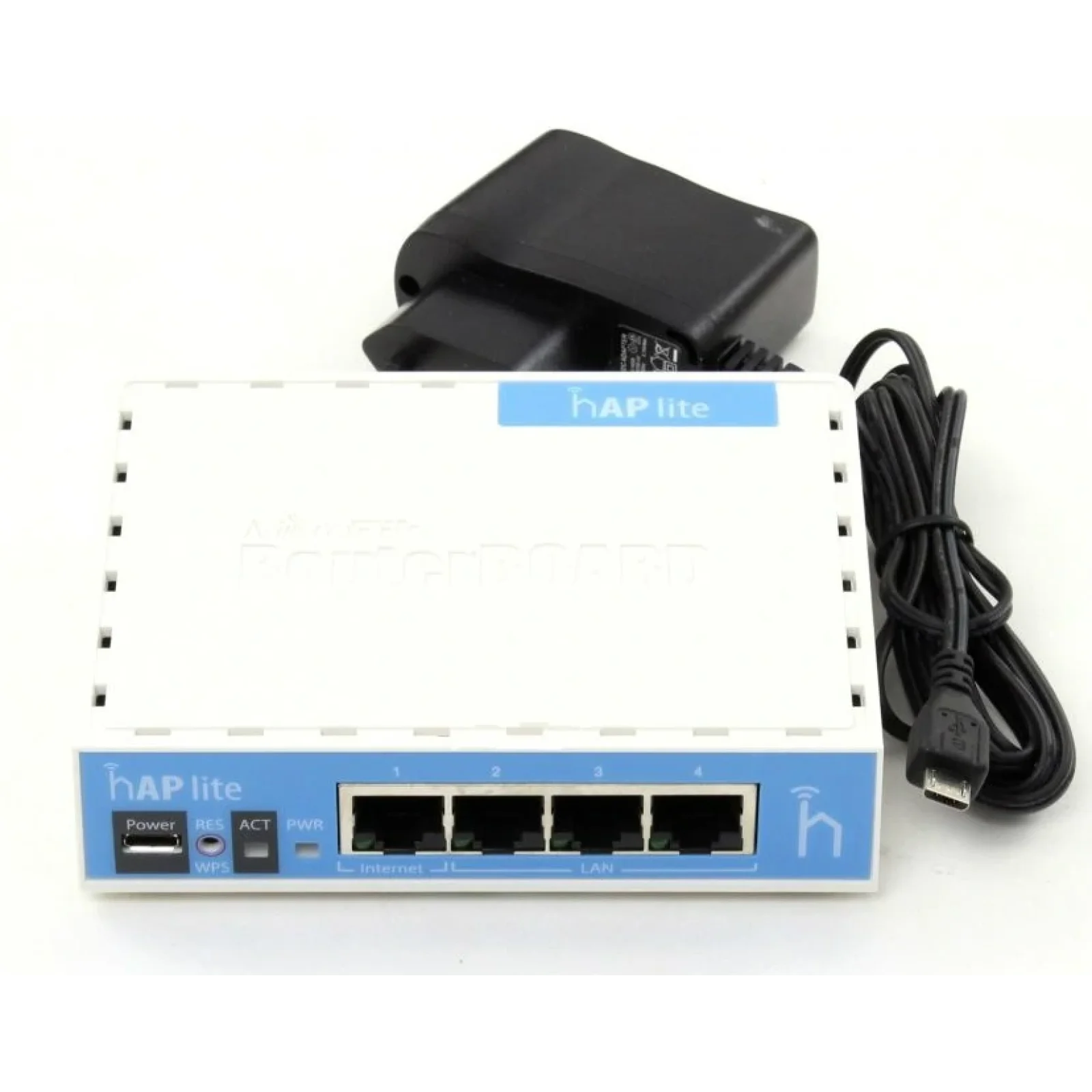 Бездротовий маршрутизатор Mikrotik hAP lite RB941-2ND classic (N300, 650MHz/32Mb, 4xFE, 1,5 dBi) UA