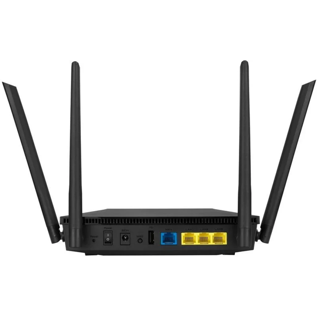Бездротовий маршрутизатор Asus RT-AX1800U (AX1800, 1xGE WAN, 3xGE LAN, 1xUSB2.0, MU-MIMO, OFDMA, 4 антени) UA