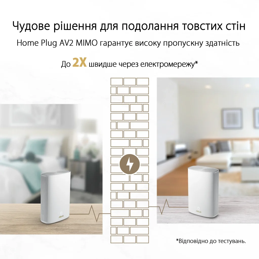 Бездротовий маршрутизатор Asus ZenWiFi AX Hybrid (XP4) 2PK White (AX1800, 1xGE WAN, 2xGE LAN, USB 3.2 Gen 1, AiMesh, 4 внутр антени), XP4 (2-PK) White UA