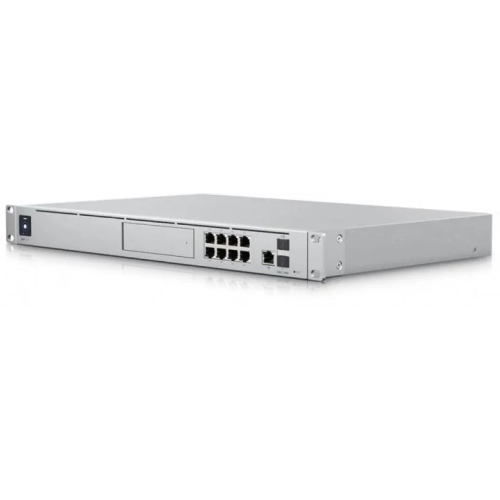 Маршрутизатор Ubiquiti UniFi Dream Machine Special Edition (UDM-SE) (NVR+Cloud Key+Switch) (Dual WAN:1xSFP+, 1x2.5G LAN, 2xGE PoE+, 6xGE PoE, max PoE 150W, 128Gb SSD, BT, 1U rack mount) UA