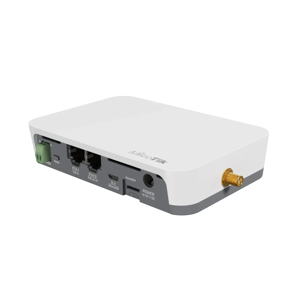 Маршрутизатор MikroTik KNOT LR8 kit (RB924iR-2nD-BT5&BG77&R11e-LR8) (IoT, LORA, CAT-M, BLE, 863-870 MHz, n300,1xSIM, 1xFE PoE in, 1xFE PoE out, 1xMicroUSB, DC, DIN rail) UA