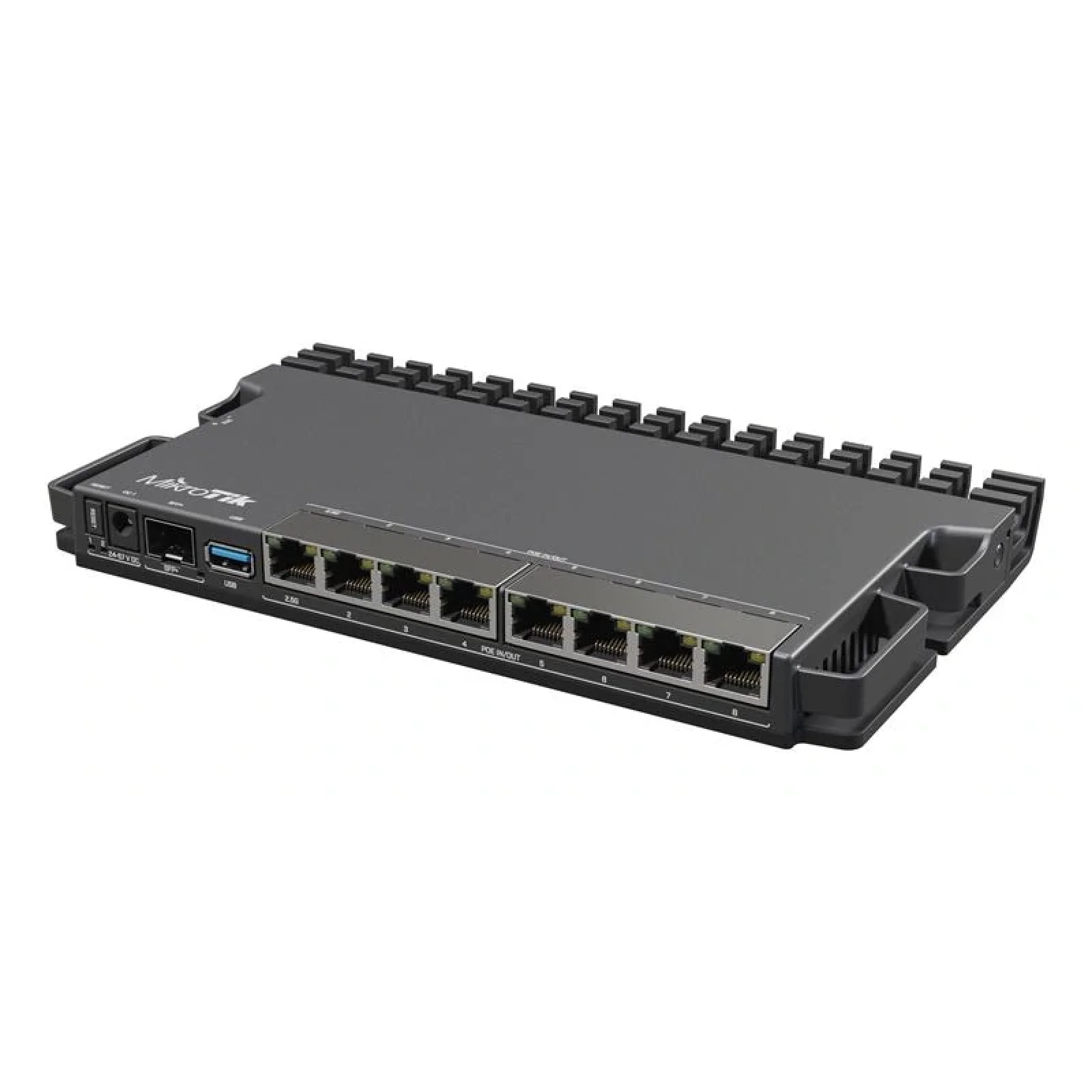 Маршрутизатор MikroTik RB5009UPr+S+IN (7x1GE LAN PoE, 1xSFP+, 1x2.5GE LAN PoE, 1xUSB 3.0, PoE in, DC, 2-pin, max PoE 130W) UA