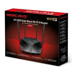 Беспроводной маршрутизатор Mercusys MR1800X (AX1800 Wi-Fi 6, 1хGE WAN, 3хGE LAN, MU-MIMO, 4 антены) UA