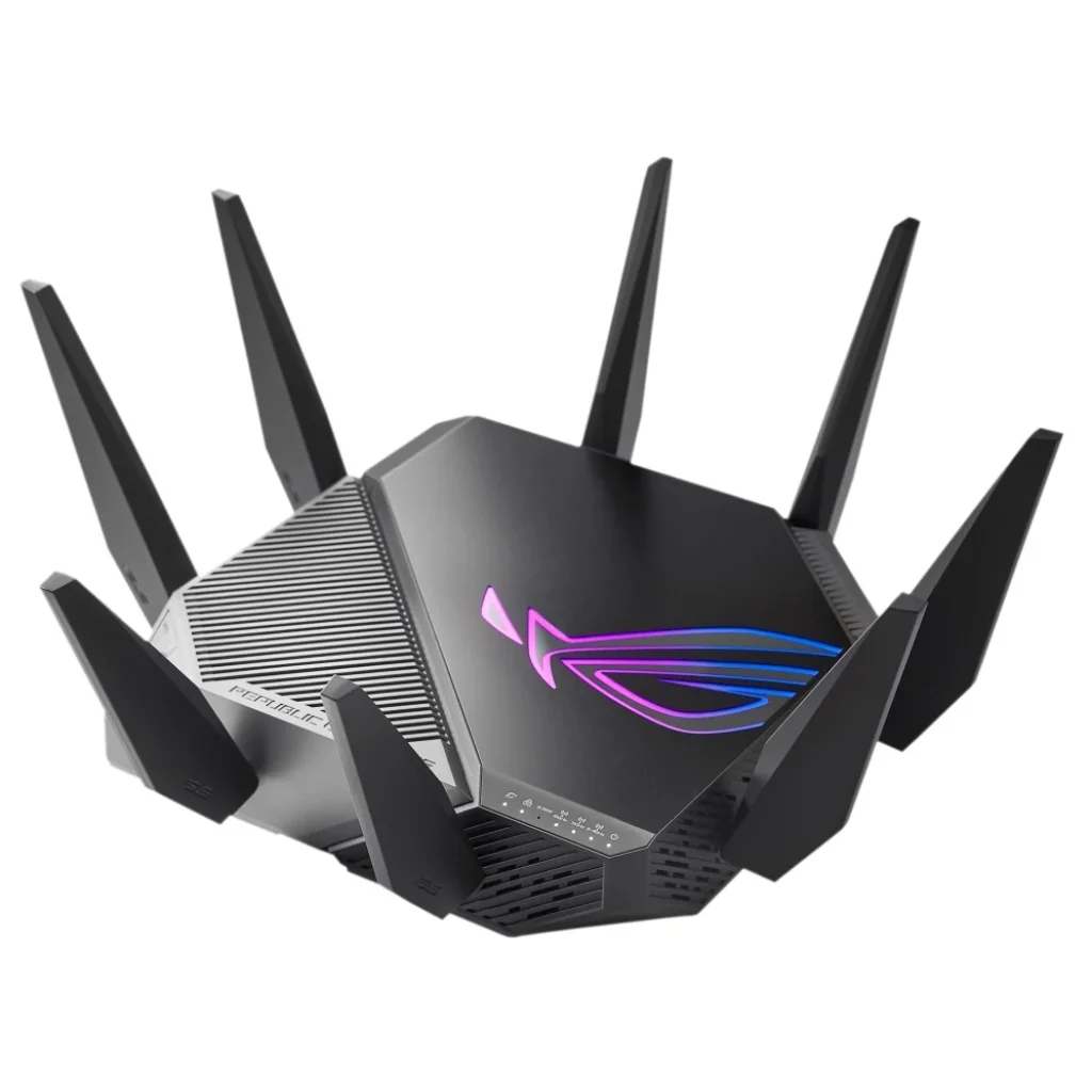 Бездротовий маршрутизатор Asus ROG Rapture GT-AXE11000 (Wi-Fi 6E/6, 1x2.5GE WAN/LAN 1xGE WAN, 4xGE LAN, 2*USB 3.2, AiMesh, 8 антен) UA