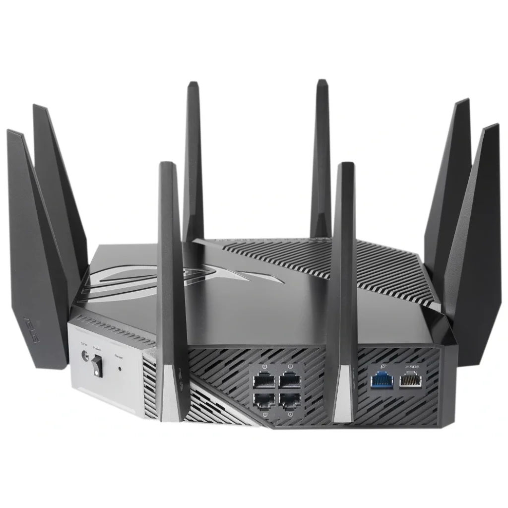 Бездротовий маршрутизатор Asus ROG Rapture GT-AXE11000 (Wi-Fi 6E/6, 1x2.5GE WAN/LAN 1xGE WAN, 4xGE LAN, 2*USB 3.2, AiMesh, 8 антен) UA