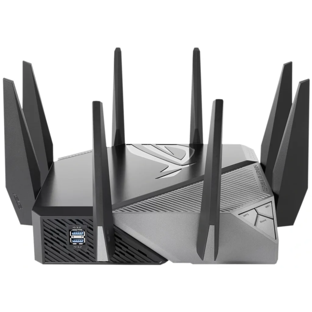 Бездротовий маршрутизатор Asus ROG Rapture GT-AXE11000 (Wi-Fi 6E/6, 1x2.5GE WAN/LAN 1xGE WAN, 4xGE LAN, 2*USB 3.2, AiMesh, 8 антен) UA