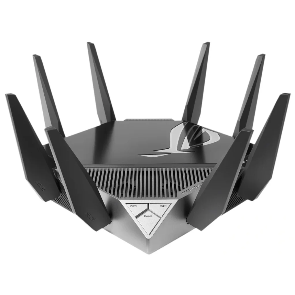 Бездротовий маршрутизатор Asus ROG Rapture GT-AXE11000 (Wi-Fi 6E/6, 1x2.5GE WAN/LAN 1xGE WAN, 4xGE LAN, 2*USB 3.2, AiMesh, 8 антен) UA