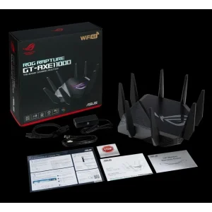 Бездротовий маршрутизатор Asus ROG Rapture GT-AXE11000 (Wi-Fi 6E/6, 1x2.5GE WAN/LAN 1xGE WAN, 4xGE LAN, 2*USB 3.2, AiMesh, 8 антен) UA
