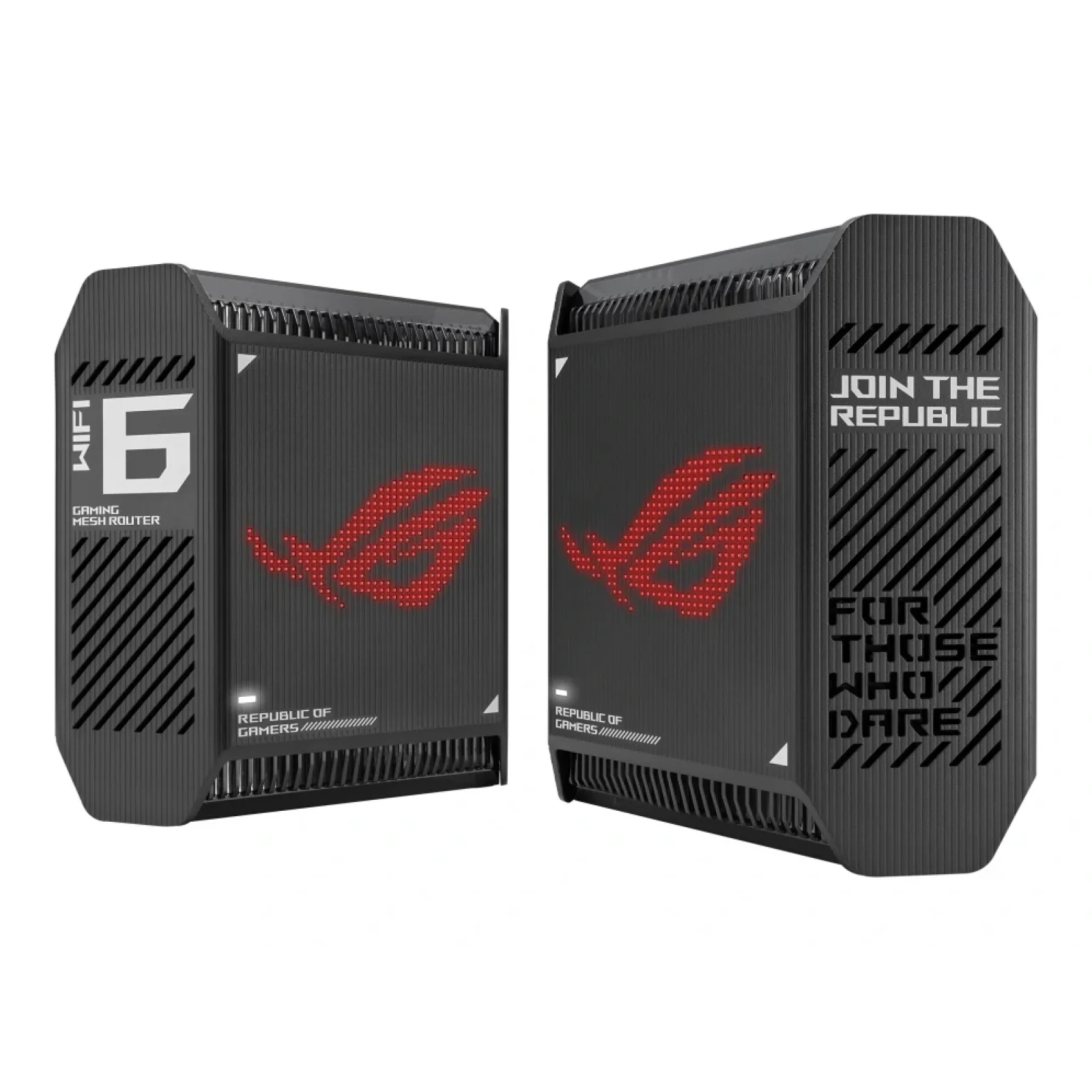 Беспроводной маршрутизатор Asus ROG Rapture Gaming Mesh System GT6 (2PK black) (AX10000, 1x2.5G WAN, 3xGE LAN, 1xUSB 3.2 Gen 1 x 1, 9 внутренних антен), GT6(B-2-PK) UA