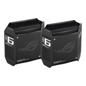 Бездротовий маршрутизатор Asus ROG Rapture Gaming Mesh System GT6 (2PK black) (AX10000, 1x2.5G WAN, 3xGE LAN, 1xUSB 3.2 Gen 1 x 1, 9 внутрішніх антен), GT6(B-2-PK) UA