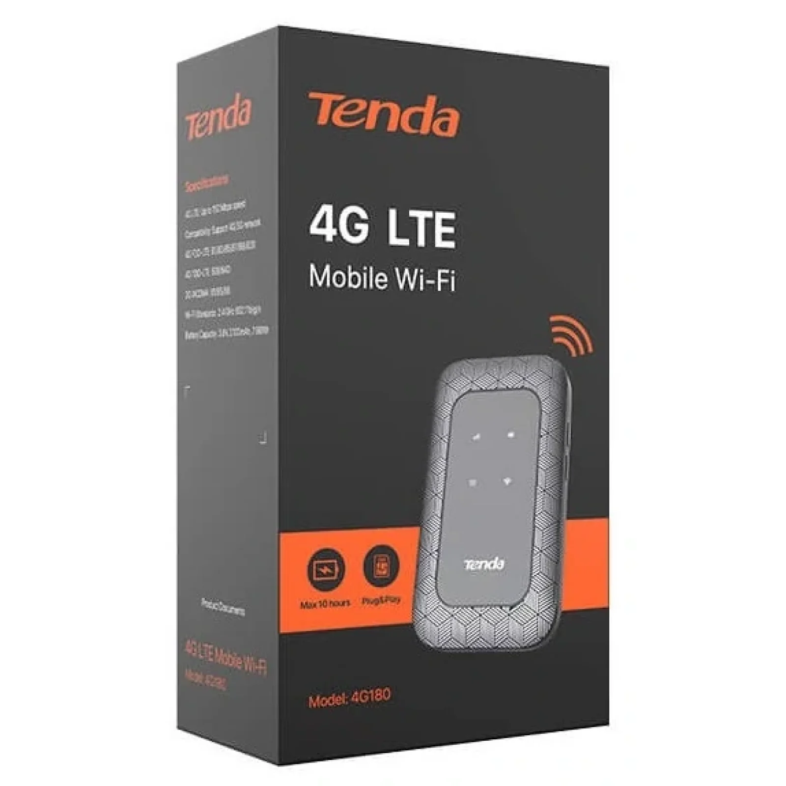 Бездротовий маршрутизатор Tenda 4G180V3.0 (4G/LTE, 1xMicro SD slot, 1xMicro SIM slot, 1xMicro USB port, 2100mAh) UA
