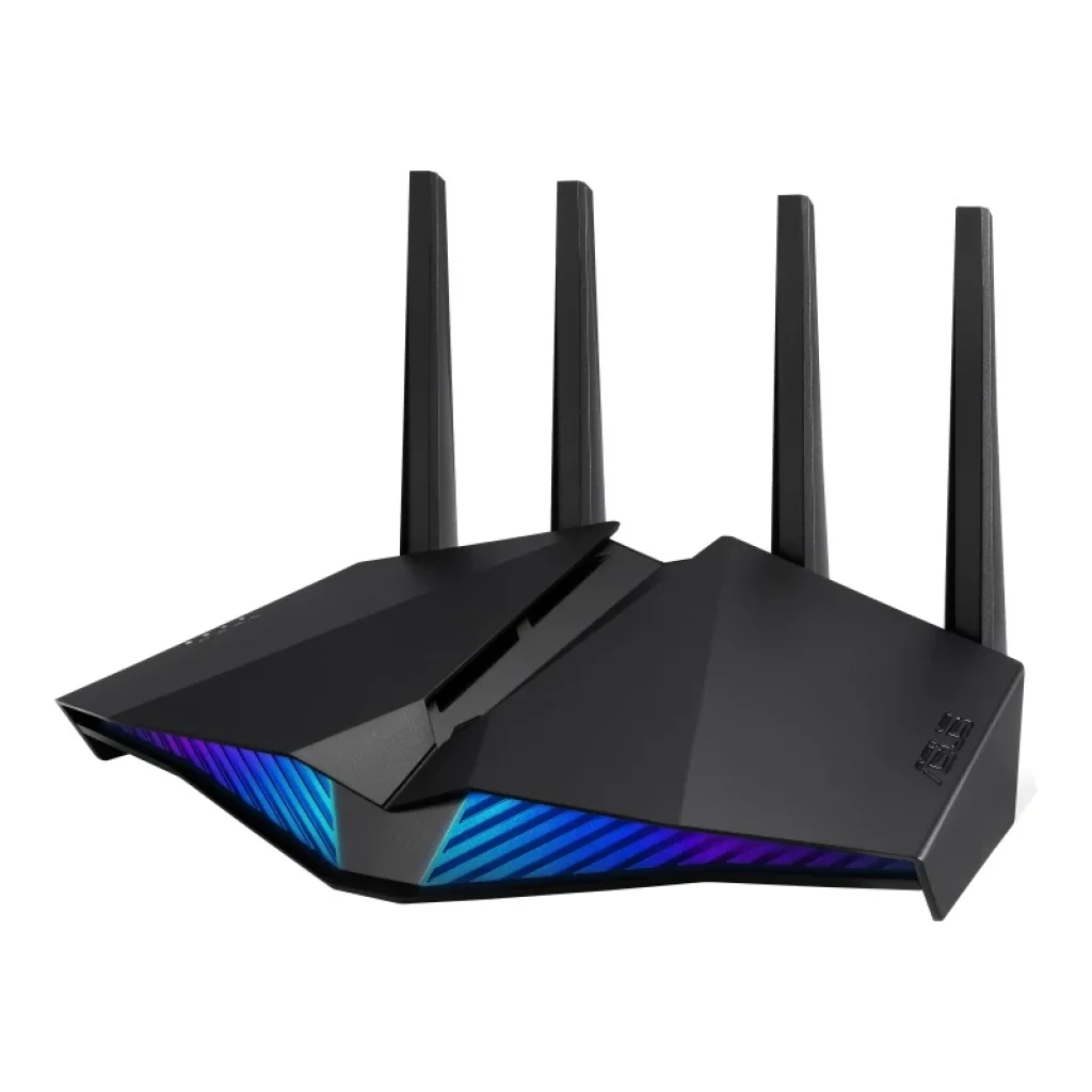 Бездротовий маршрутизатор Asus RT-AX82U V2 (AX5400, Wi-Fi 6, 1xGE WAN, 4xGE LAN, 1xUSB 3.2, MU-MIMO, OFDMA, AiMesh, AURA RGB, 4 зовнішні антени) UA