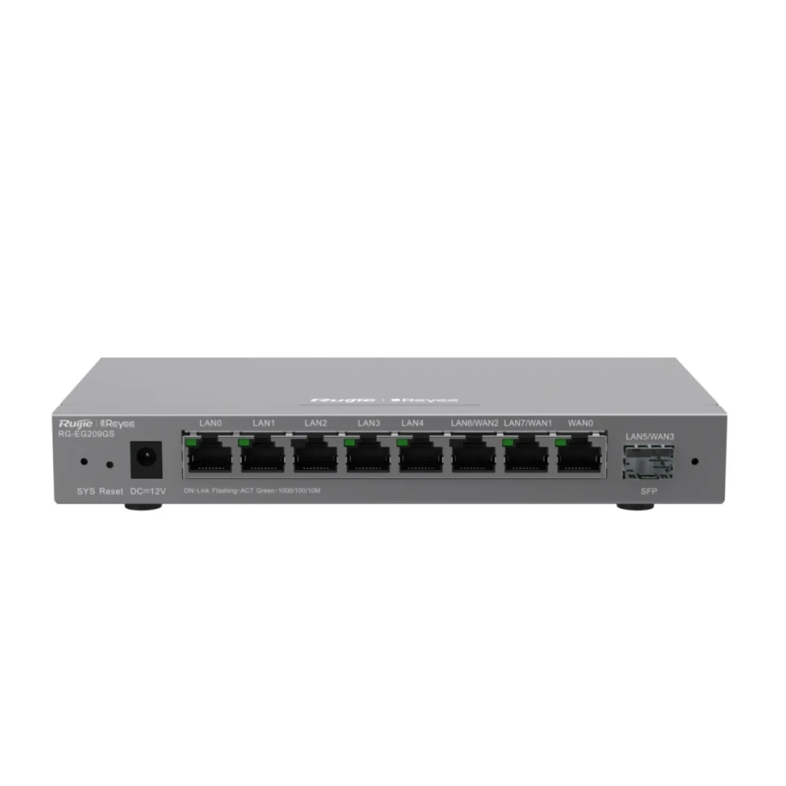 Маршрутизатор Ruijie Reyee RG-EG209GS (1xGE WAN, 1xSFP WAN/LAN, 2xGE WAN/LAN, 5xGE LAN, controller APs, Ipsec VPN, Cloud Managed) UA