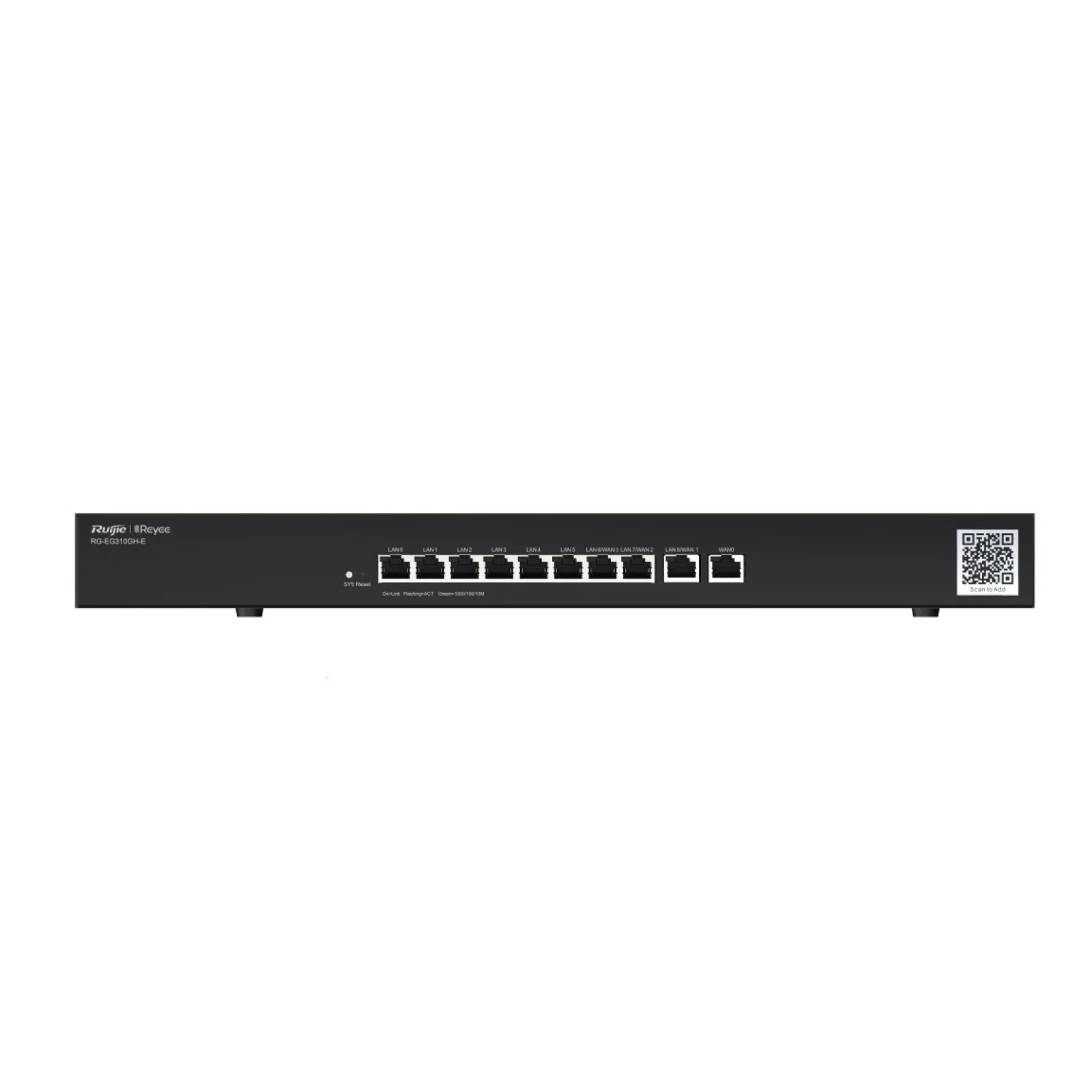Маршрутизатор Ruijie Reyee RG-EG310GH-E (1xGE WAN, 3xGE WAN/LAN, 6xGE LAN, controller APs, VPN, Cloud Managed) UA