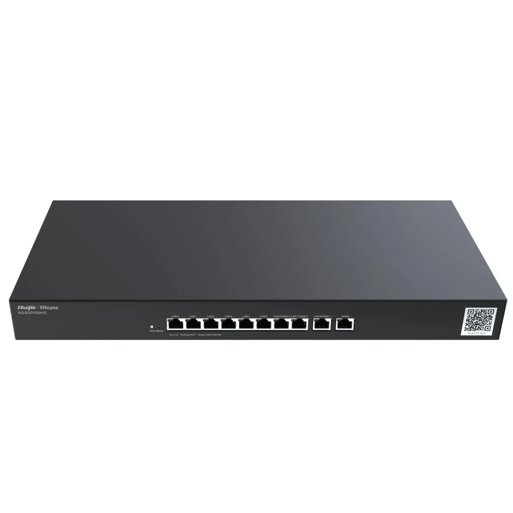 Маршрутизатор Ruijie Reyee RG-EG310GH-E (1xGE WAN, 3xGE WAN/LAN, 6xGE LAN, controller APs, VPN, Cloud Managed) UA