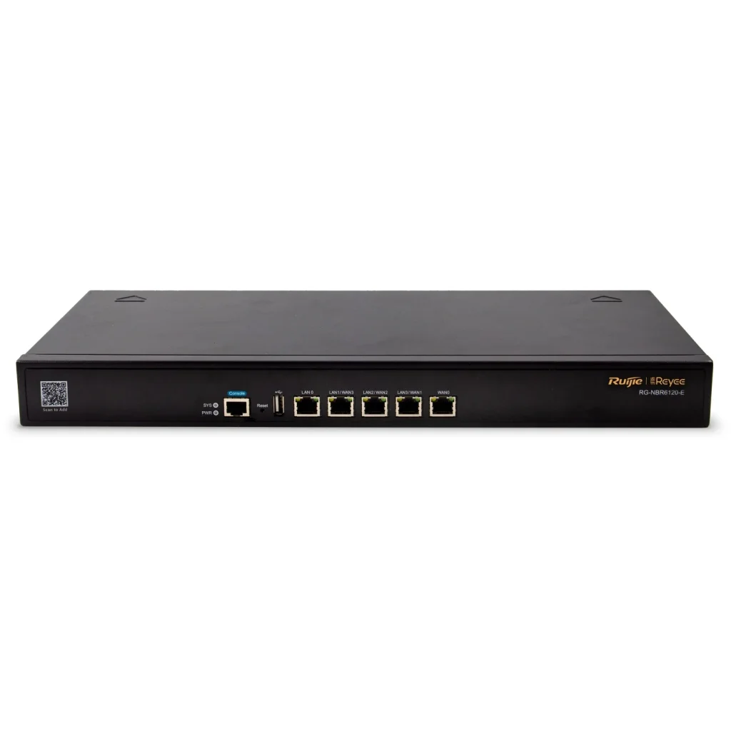 Маршрутизатор Ruijie Reyee RG-NBR6120-E (1xGE WAN, 3xGE WAN/LAN, 1xGE LAN, controller APs, VPN, Cloud Managed) UA