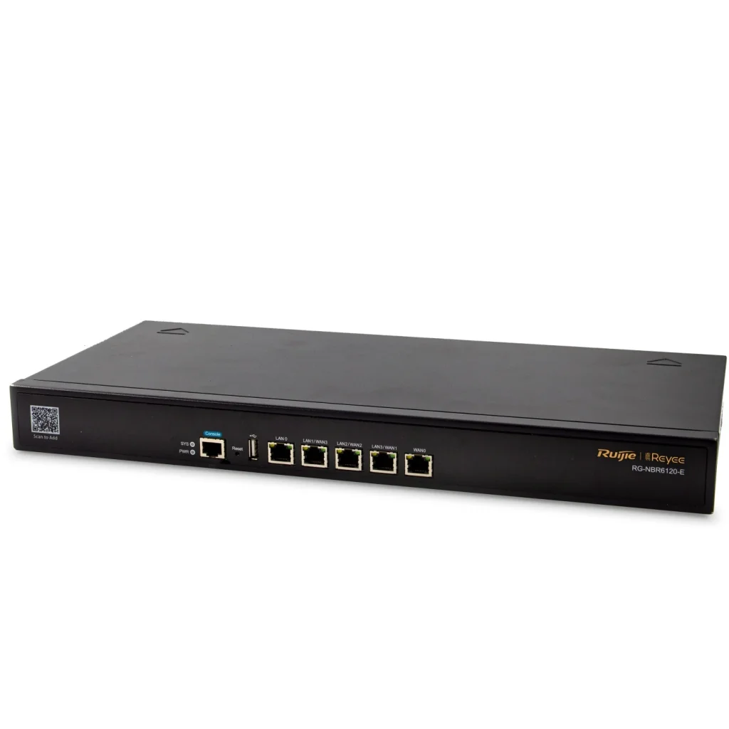 Маршрутизатор Ruijie Reyee RG-NBR6120-E (1xGE WAN, 3xGE WAN/LAN, 1xGE LAN, controller APs, VPN, Cloud Managed) UA