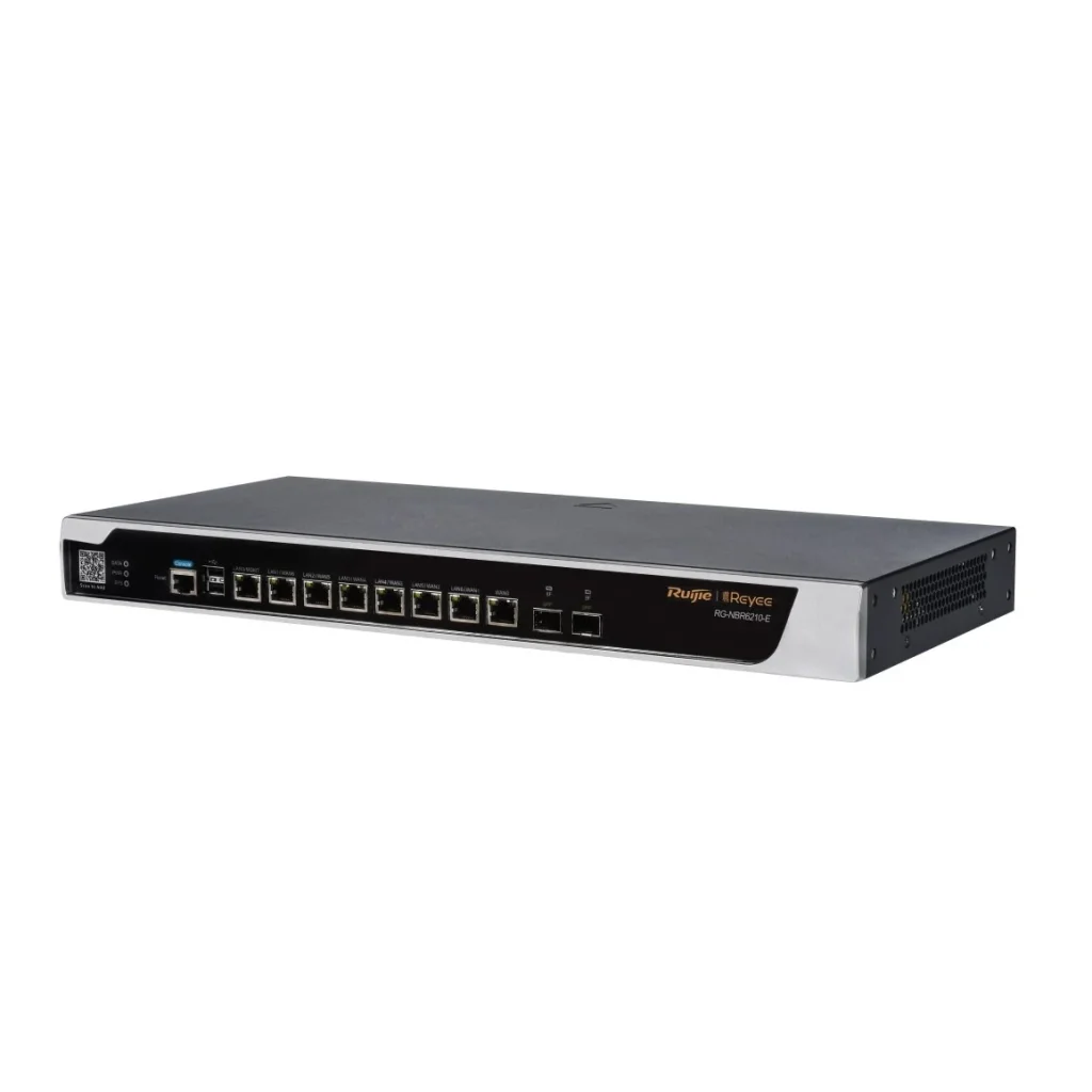 Маршрутизатор Ruijie Reyee RG-NBR6210-E (1xGE WAN, 2xSFP WAN/LAN, 6xGE WAN/LAN, 1xGE LAN, controller APs, VPN, Cloud Managed) UA