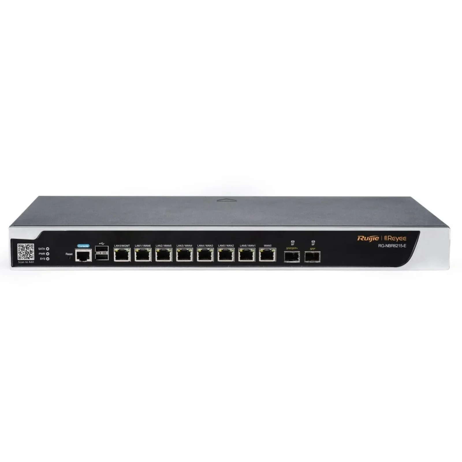 Маршрутизатор Ruijie Reyee RG-NBR6215-E (1xGE WAN, 1xSFP WAN/LAN, 1xSFP+ WAN/LAN, 6xGE WAN/LAN, 1xGE LAN, controller APs, VPN, Cloud Managed) UA