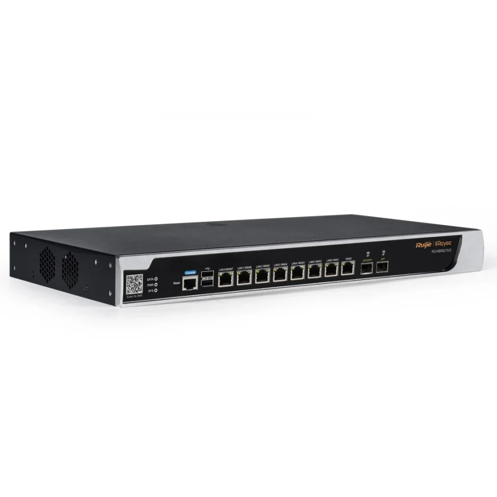 Маршрутизатор Ruijie Reyee RG-NBR6215-E (1xGE WAN, 1xSFP WAN/LAN, 1xSFP+ WAN/LAN, 6xGE WAN/LAN, 1xGE LAN, controller APs, VPN, Cloud Managed) UA