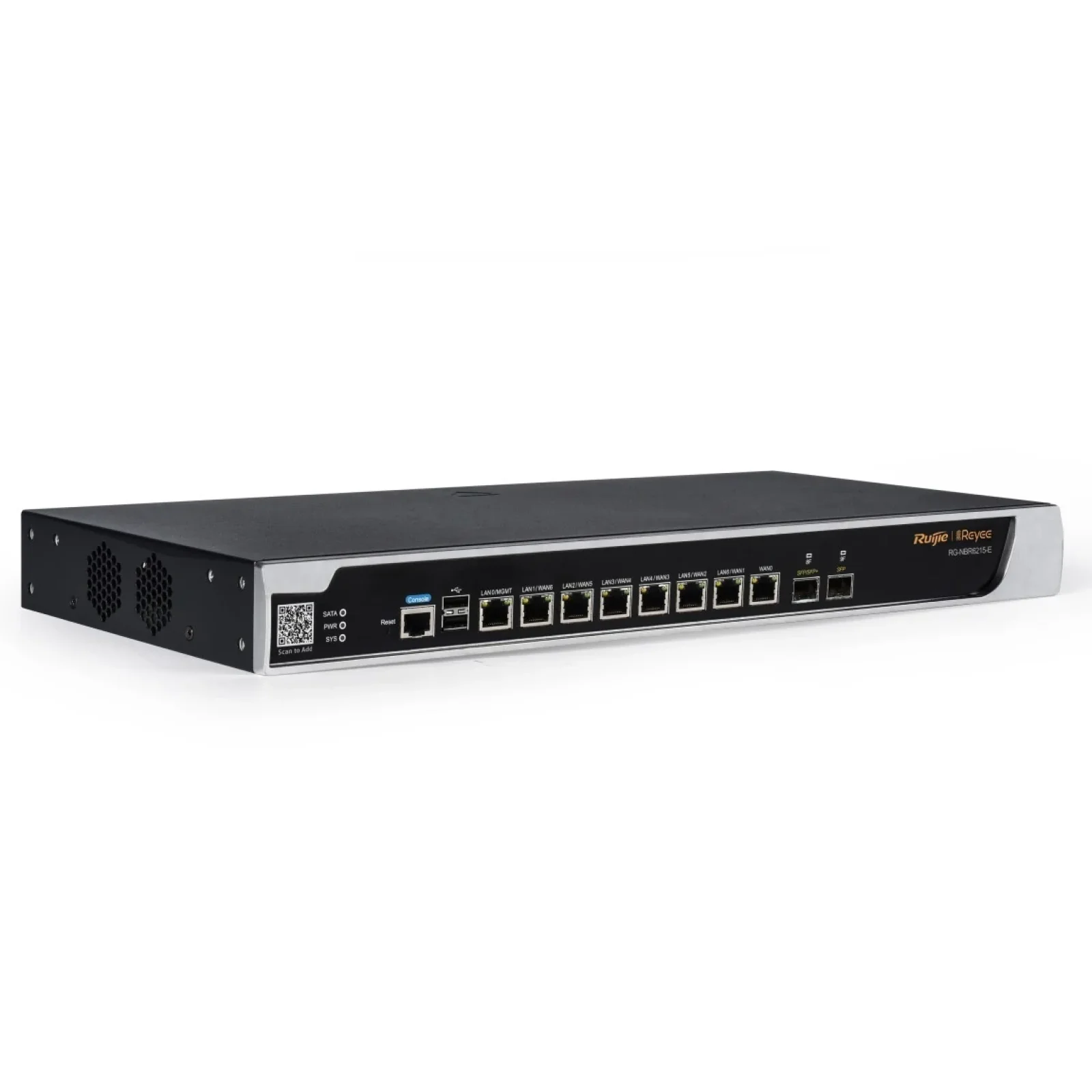 Маршрутизатор Ruijie Reyee RG-NBR6215-E (1xGE WAN, 1xSFP WAN/LAN, 1xSFP+ WAN/LAN, 6xGE WAN/LAN, 1xGE LAN, controller APs, VPN, Cloud Managed) UA