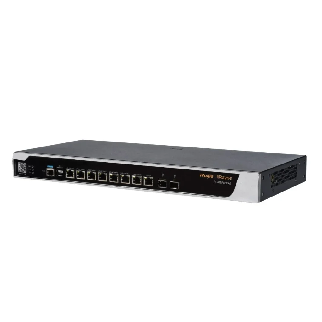 Маршрутизатор Ruijie Reyee RG-NBR6215-E (1xGE WAN, 1xSFP WAN/LAN, 1xSFP+ WAN/LAN, 6xGE WAN/LAN, 1xGE LAN, controller APs, VPN, Cloud Managed) UA