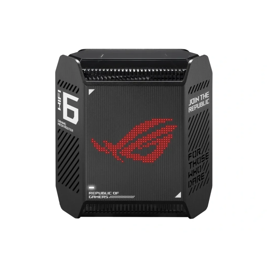 Беспроводной маршрутизатор Asus ROG Rapture Gaming Mesh System GT6 (1PK black) (AX10000, 1x2.5G WAN, 3xGE LAN, 1xUSB 3.2, 9 внутренних антен), GT6(B-1-PK) UA