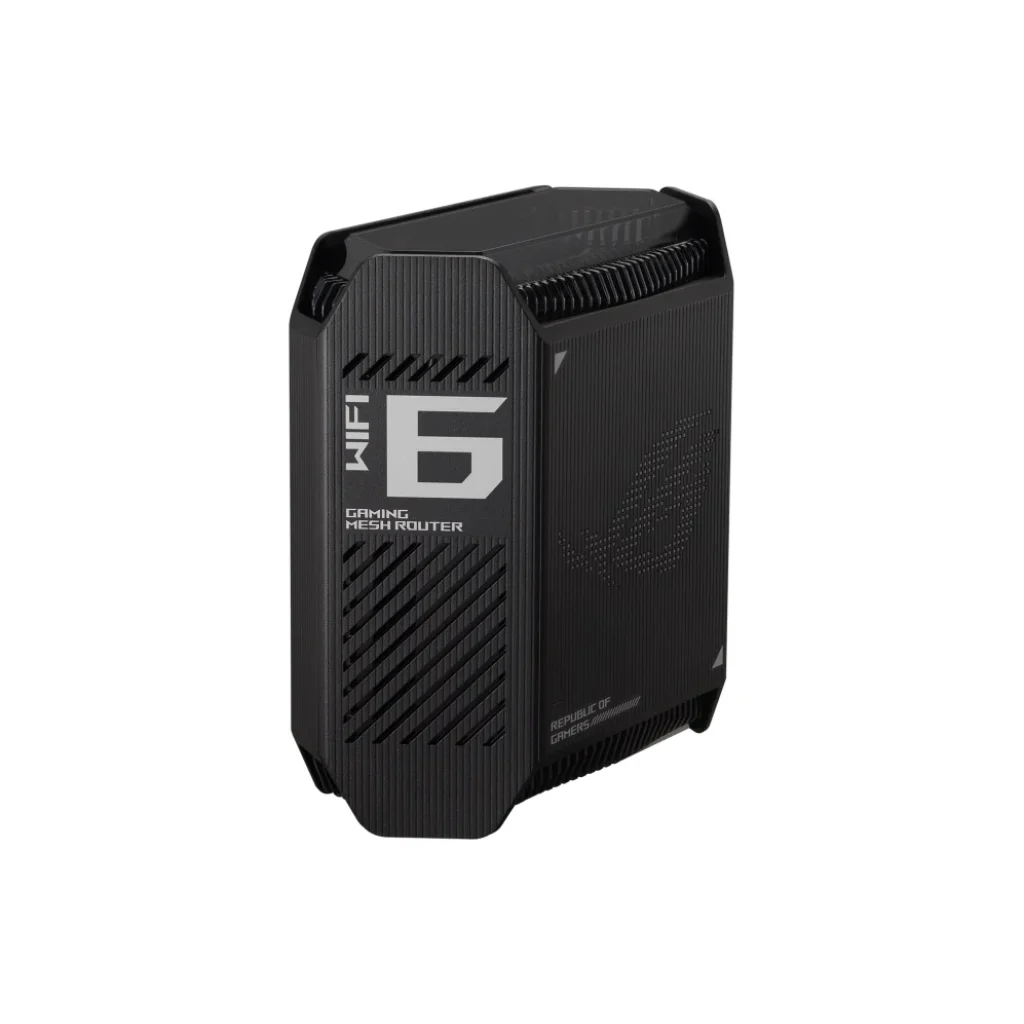 Беспроводной маршрутизатор Asus ROG Rapture Gaming Mesh System GT6 (1PK black) (AX10000, 1x2.5G WAN, 3xGE LAN, 1xUSB 3.2, 9 внутренних антен), GT6(B-1-PK) UA