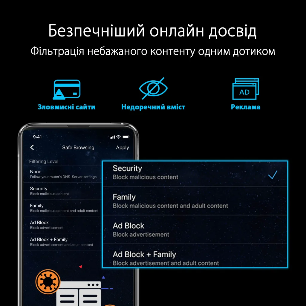 Бездротовий маршрутизатор Asus RT-AXE7800 (AXE7800, WiFi 6E, 1x2.5GE WAN/LAN, 1xGE WAN/LAN, 3xGE LAN, 1xUSB 3.2) UA