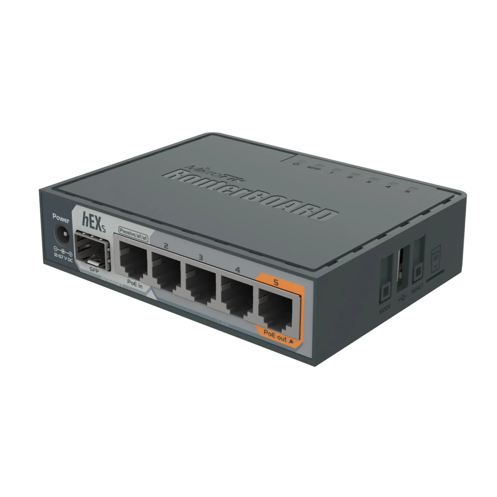 Маршрутизатор MikroTik RouterBOARD RB760iGS hEX S (880MHz/256Mb, 5хGE, 1xSFP) UA