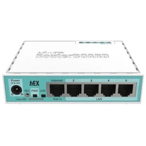 Маршрутизатор MikroTik RouterBOARD RB750GR3 hEX (880MHz/256Mb, 5х1000Мбит, PoE in) UA