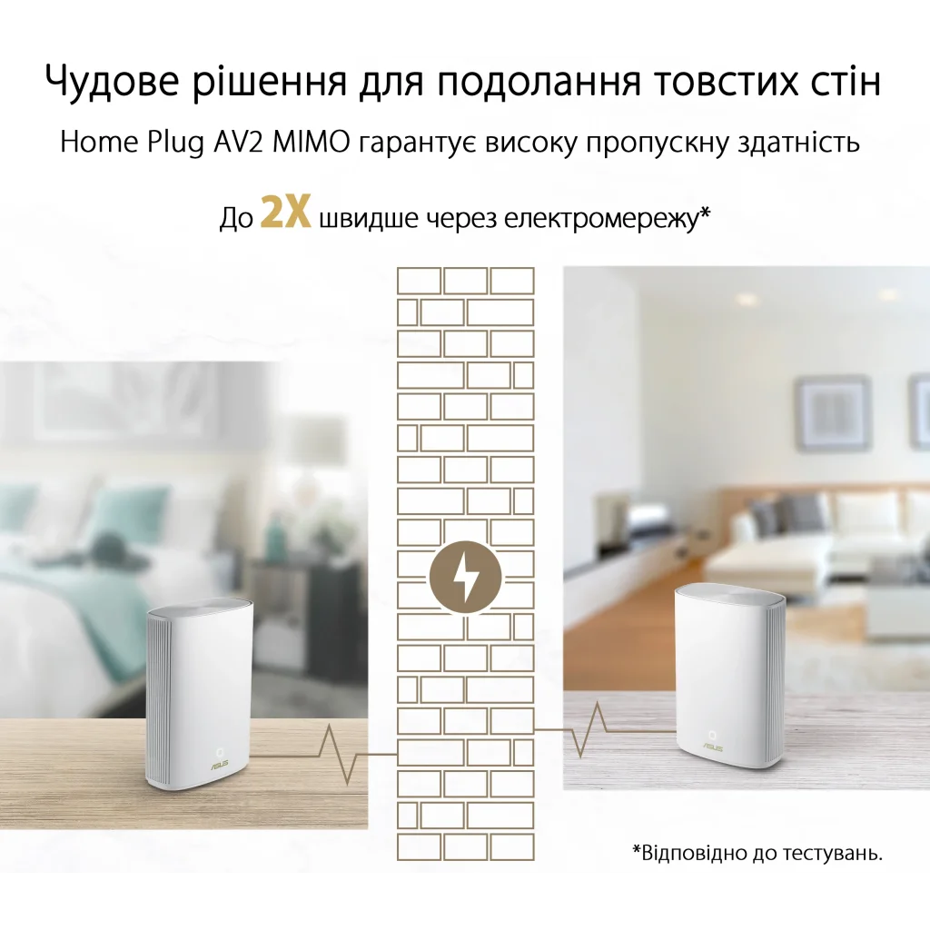 Бездротовий маршрутизатор Asus ZenWiFi AX Hybrid (XP4) 1PK White (AX1800, 1xGE WAN, 2xGE LAN, USB 3.2 Gen 1, AiMesh, 4 внутр антени), XP4 (1-PK) White UA
