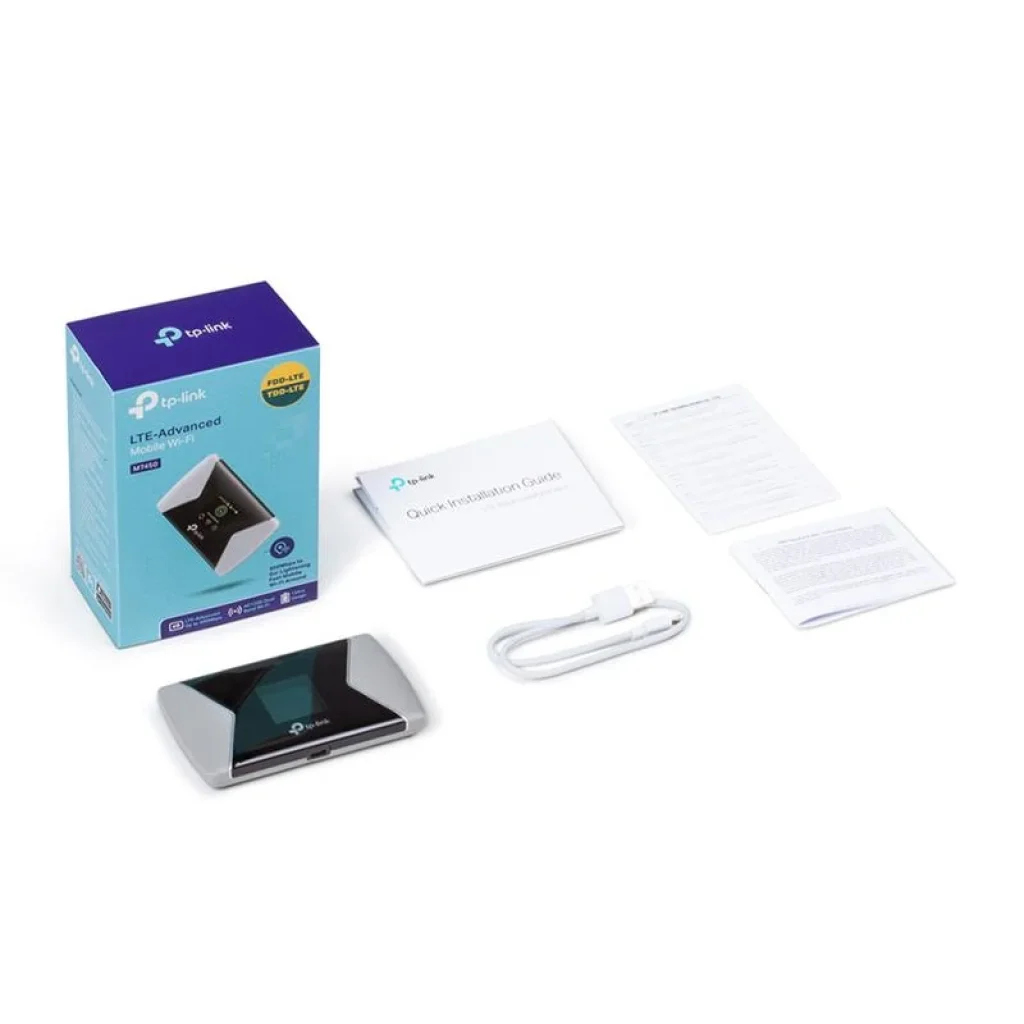 Бездротовий 3G/4G маршрутизатор TP-Link M7450 (4G CAT.6, 1*MicroSim, 1*Micro USB, 1*MicroSD, 3000 mAh, color display) UA