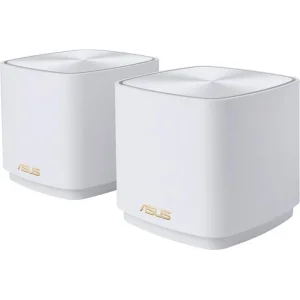 Бездротовий маршрутизатор Asus ZenWiFi XD5 White 2pk (XD5-W-2-PK/90IG0750-MO3B40) (AX3000, 1xGE WAN, 1xGE LAN, AiMesh, AiProtection, 2 внутрішні антени) UA