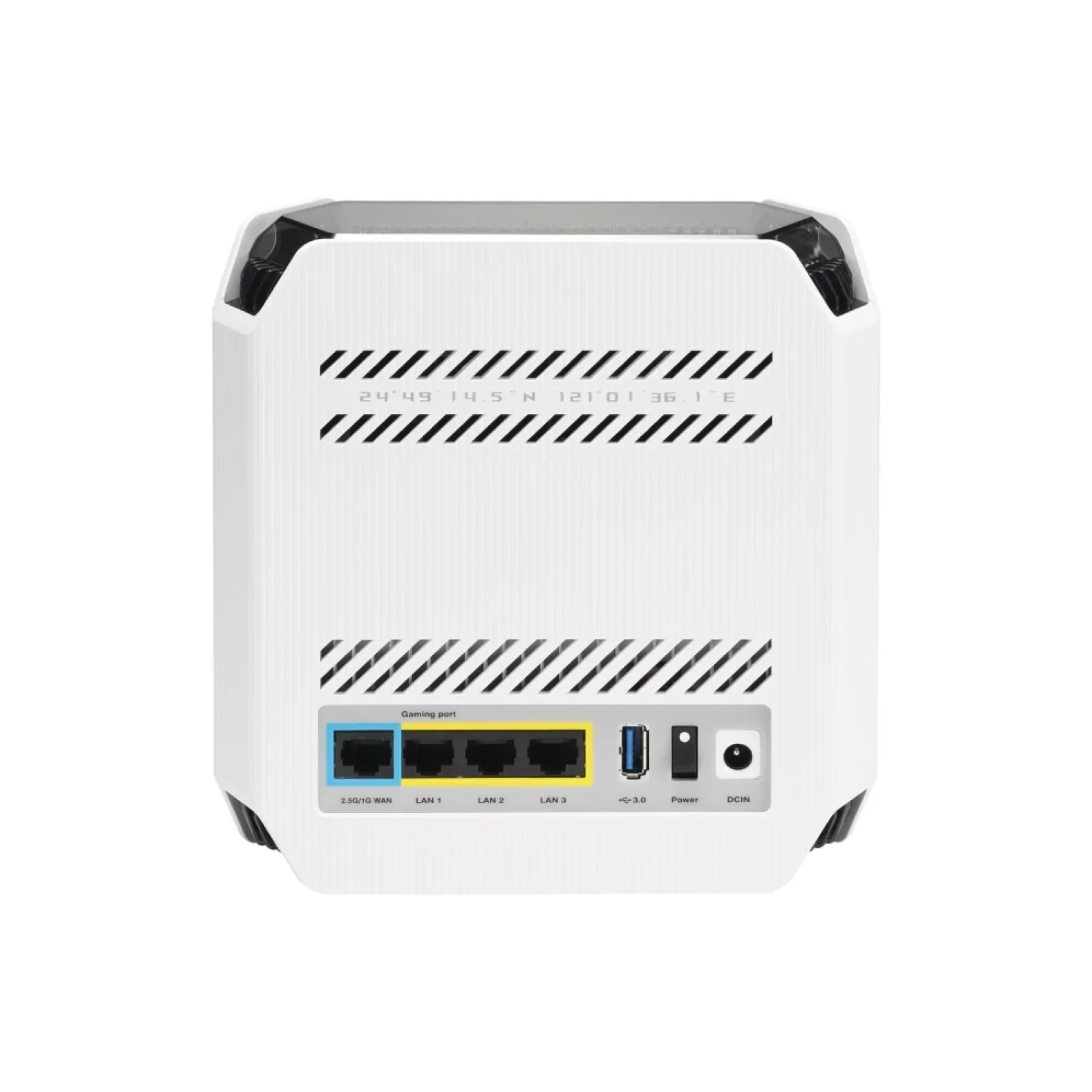 Беспроводной маршрутизатор Asus ROG Rapture Gaming Mesh System GT6 White 1pk (GT6-W-1-PK/90IG07F0-MU9A30) (AX10000, 1x2.5G WAN, 3xGE LAN, 1xUSB 3.2, 9 внутренних антен) UA