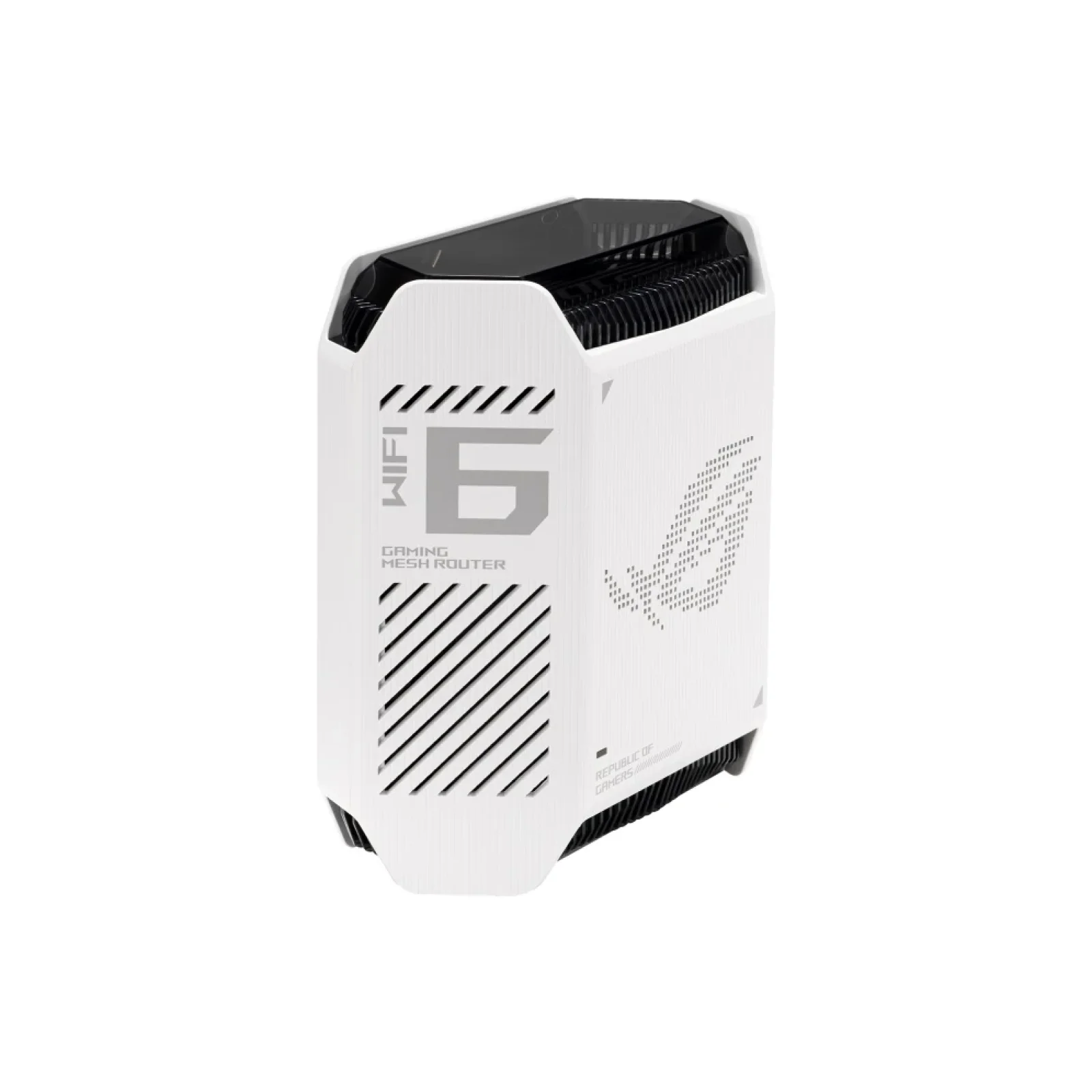 Беспроводной маршрутизатор Asus ROG Rapture Gaming Mesh System GT6 White 1pk (GT6-W-1-PK/90IG07F0-MU9A30) (AX10000, 1x2.5G WAN, 3xGE LAN, 1xUSB 3.2, 9 внутренних антен) UA
